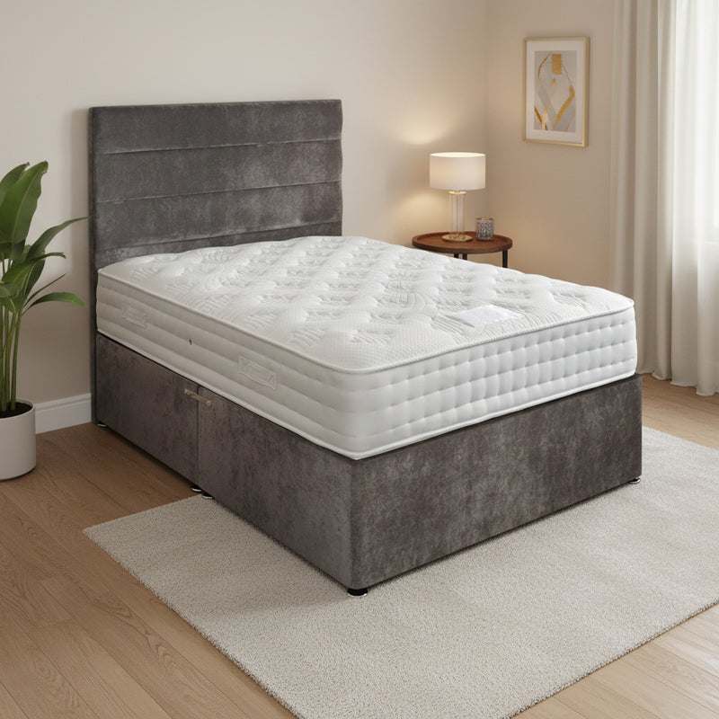 Prime Gel Hybrid 2000 Divan Bed Set — Small Single 2'6"