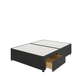 Divan Base - 2 Drawer — Plush Black (Foot End)