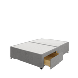 Divan Base - 2 Drawer — Plush Charcoal (Foot End)