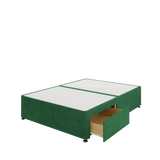 Divan Base - 2 Drawer — Plush Emerald (Foot End)