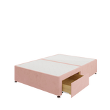 Divan Base - 2 Drawer — Plush Pink (Foot End)