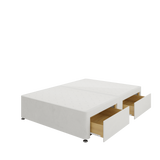 Divan Base - 4 Drawer — Plush Light Silver